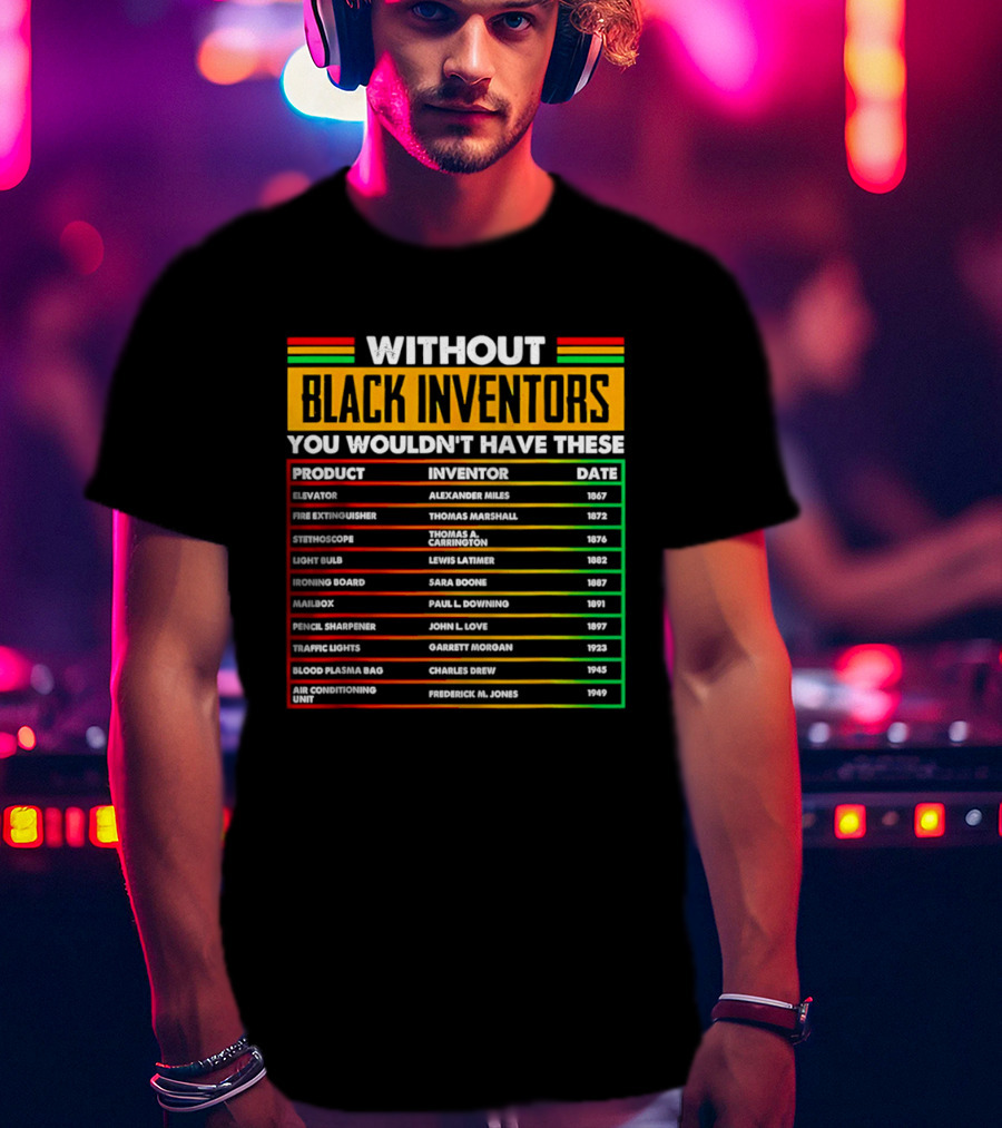 Without Black Inventors You Wouldn't Have Elevators Fire Extinguishers Stethoscopes And More T-Shirt