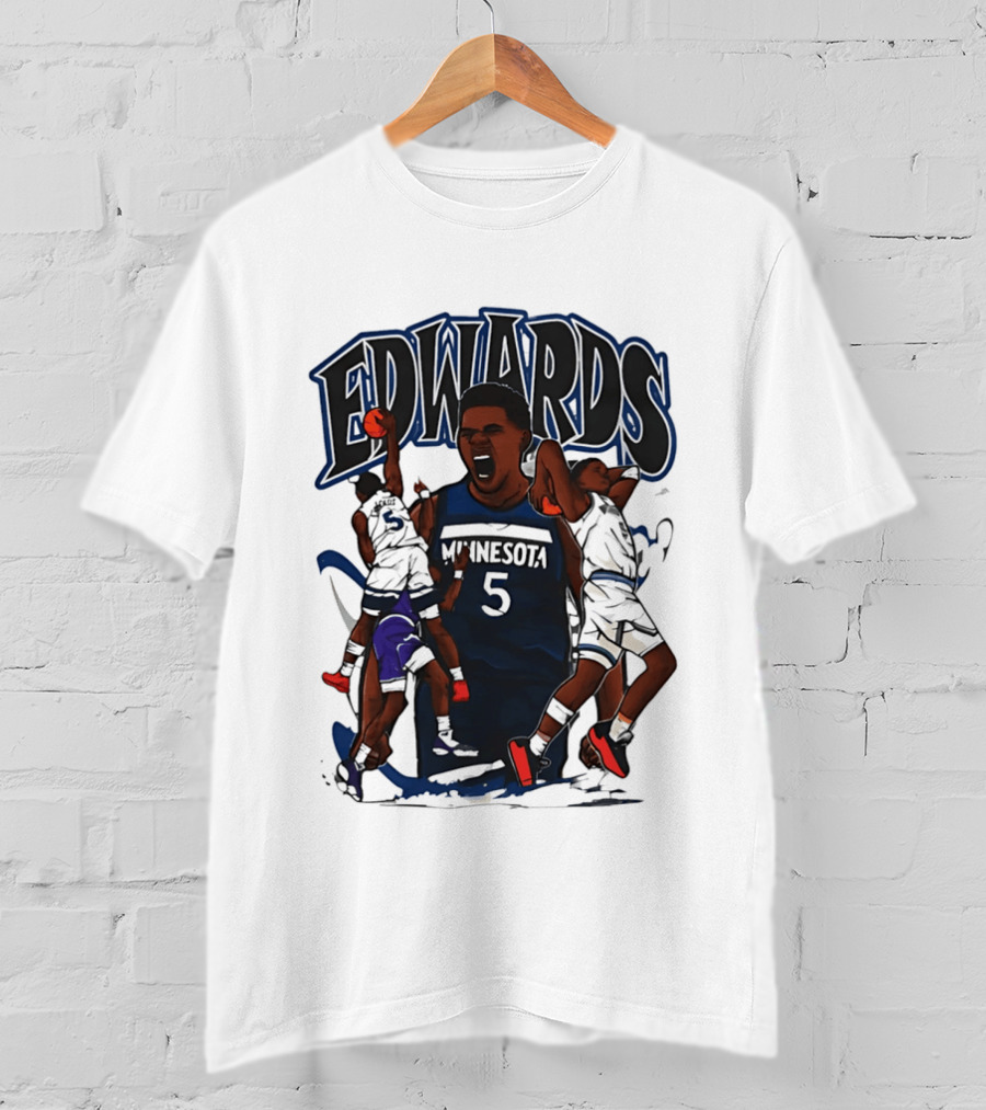 Minnesota Edwards Basketball Cartoon 5 T-Shirt
