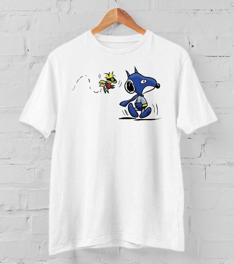 Batman Snoopy And Robin Woodstock DC Peanuts T-Shirt
