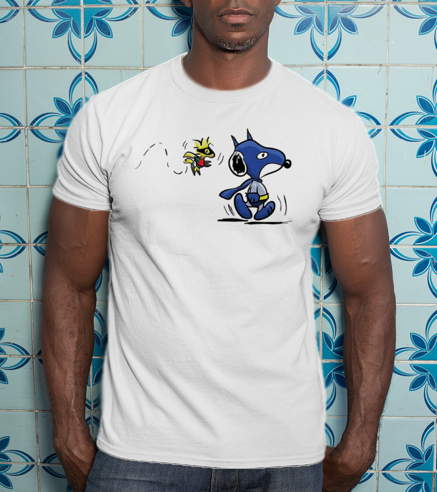 Batman Snoopy And Robin Woodstock DC Peanuts T-Shirt