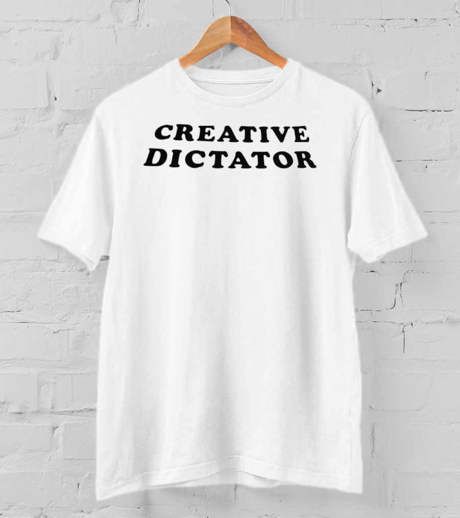 Creative Dictator Wavy Rounded Serif Font T-Shirt