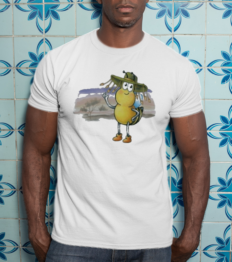 Drgluon Waving In The Outback With Bug Character In Sun Hat T-Shirt