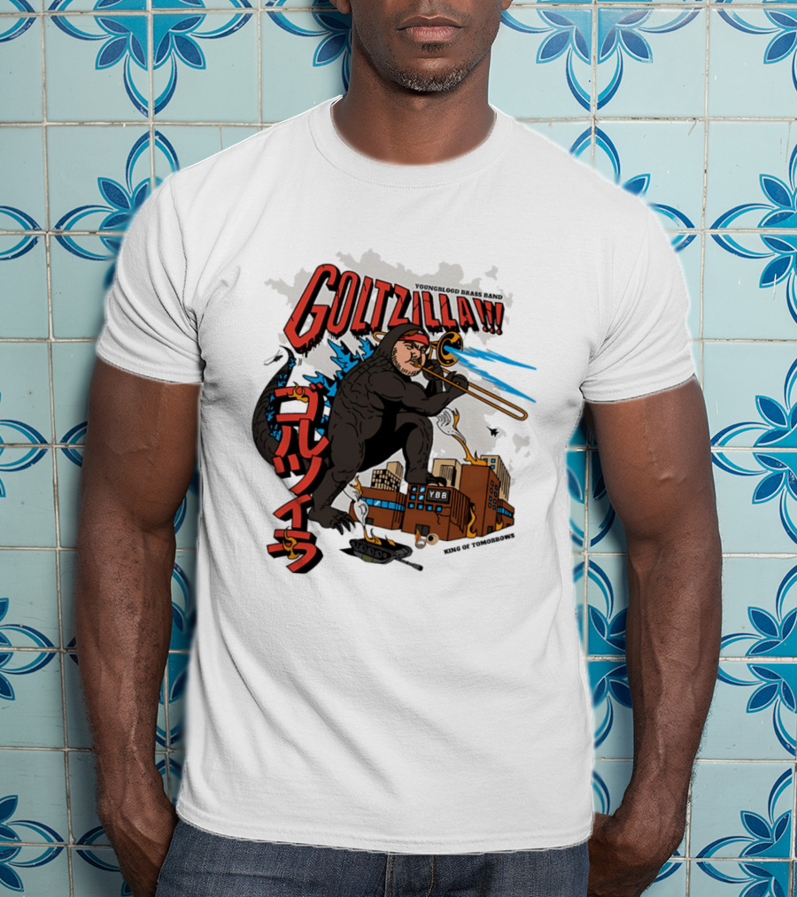 GOLTZILLA Youngblood Brass Band King Of Tomorrows Trombone Rampage Japan YBB T-Shirt