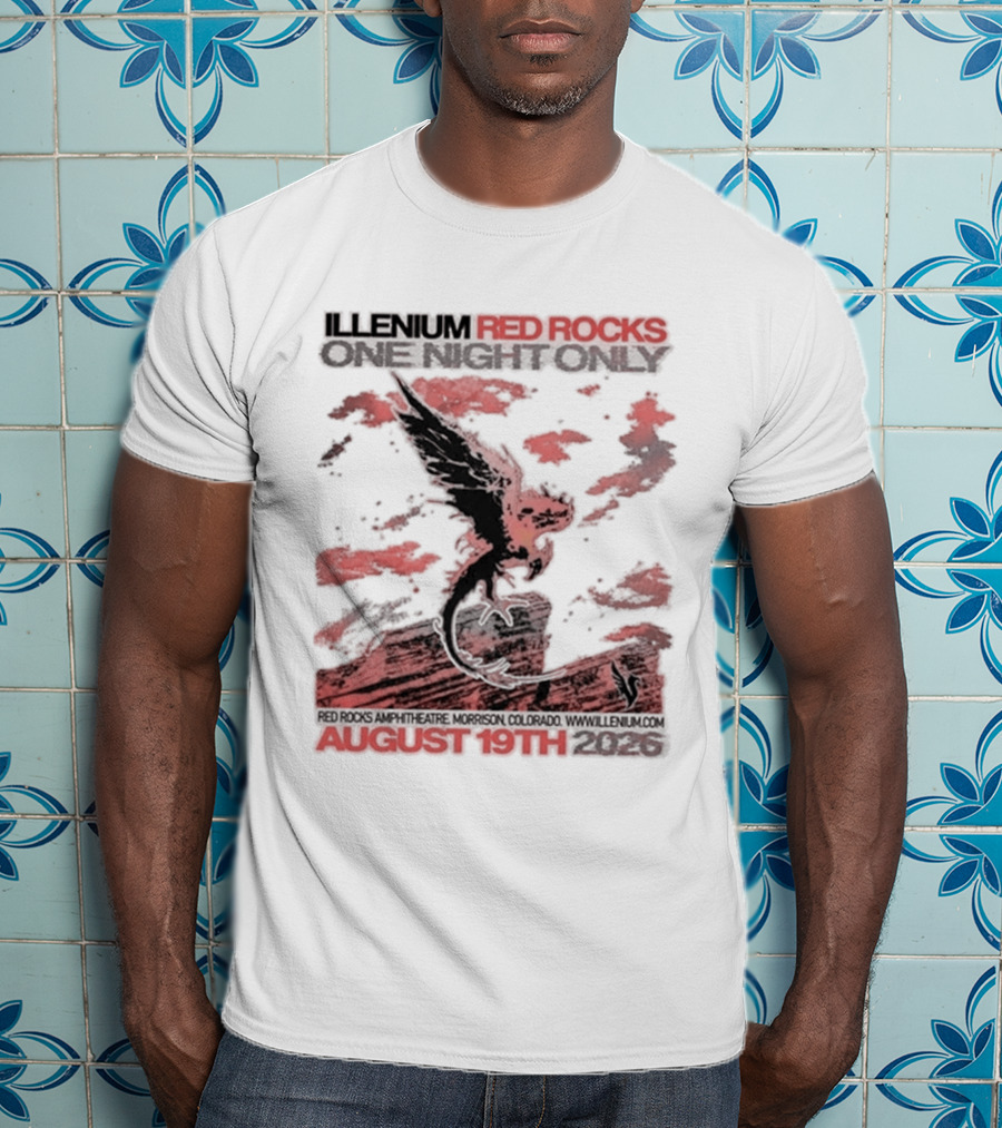 Illenium Red Rocks August 19th 2026 Morrison Colorado One Night Only T-Shirt