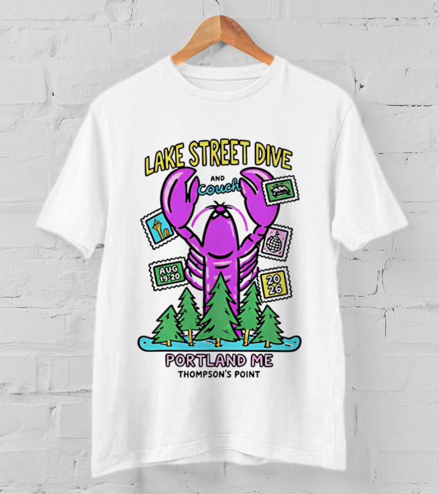 Lake Street Dive Couch Lobster Portland ME Thompson's Point August 19 20 2023 T-Shirt