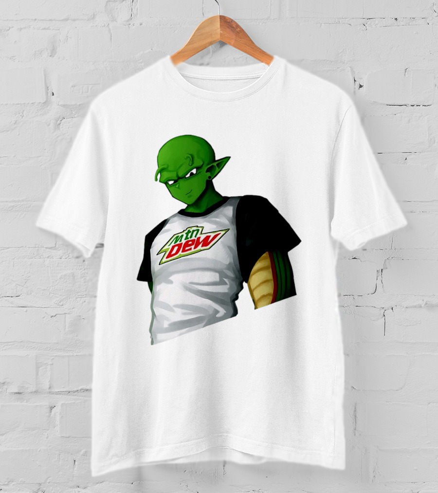 Piccolo Dragon Ball Z Character In Mtn Dew T-Shirt