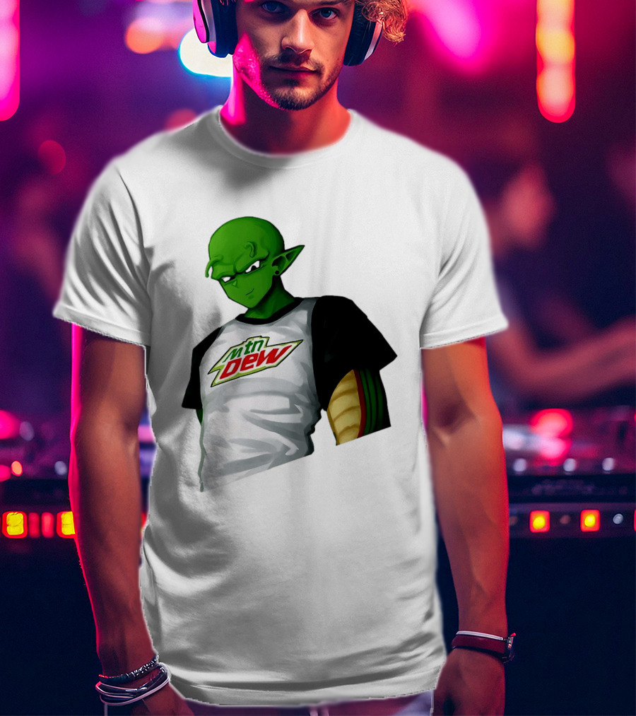 Piccolo Dragon Ball Z Character In Mtn Dew T-Shirt
