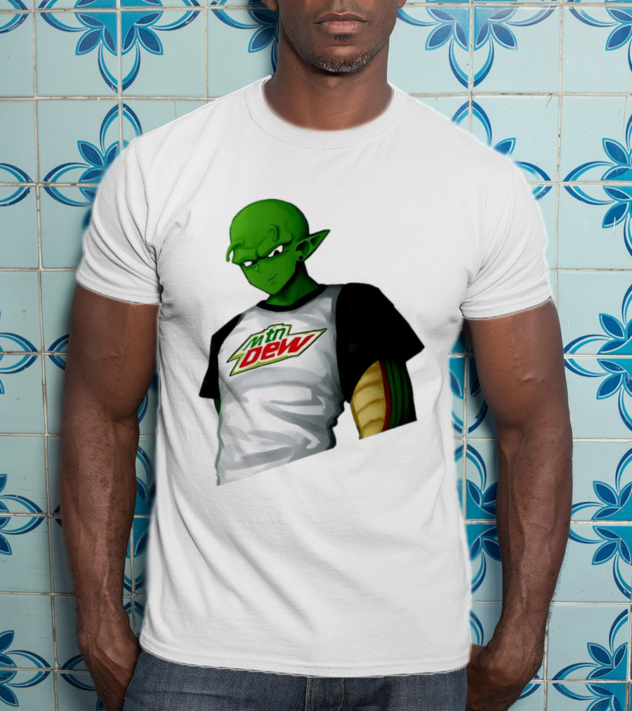 Piccolo Dragon Ball Z Character In Mtn Dew T-Shirt
