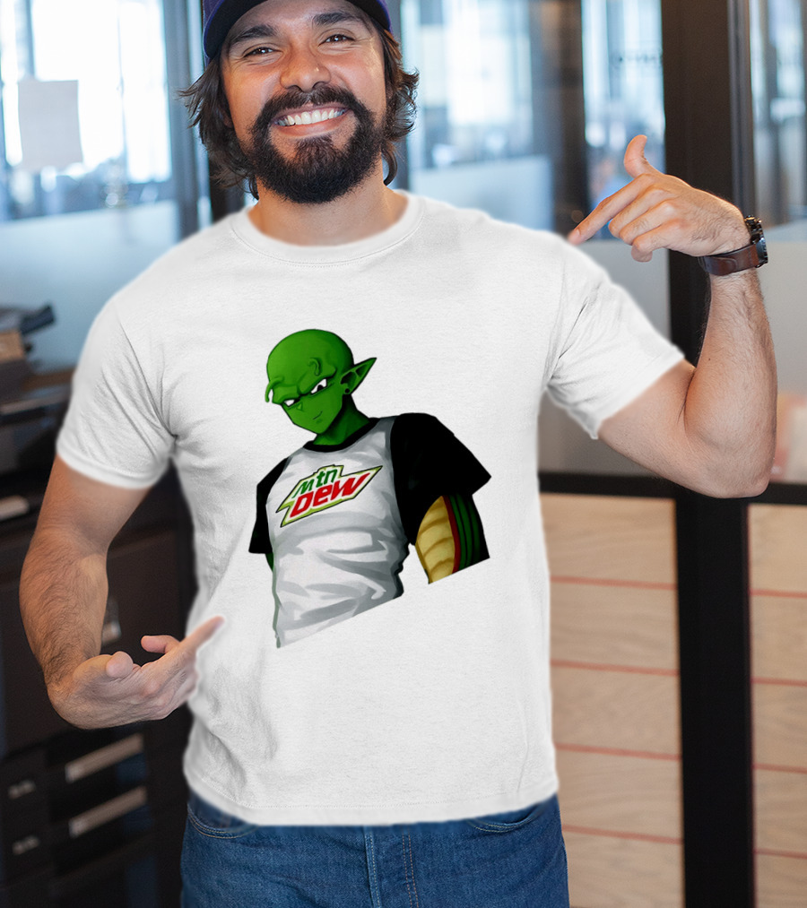 Piccolo Dragon Ball Z Character In Mtn Dew T-Shirt