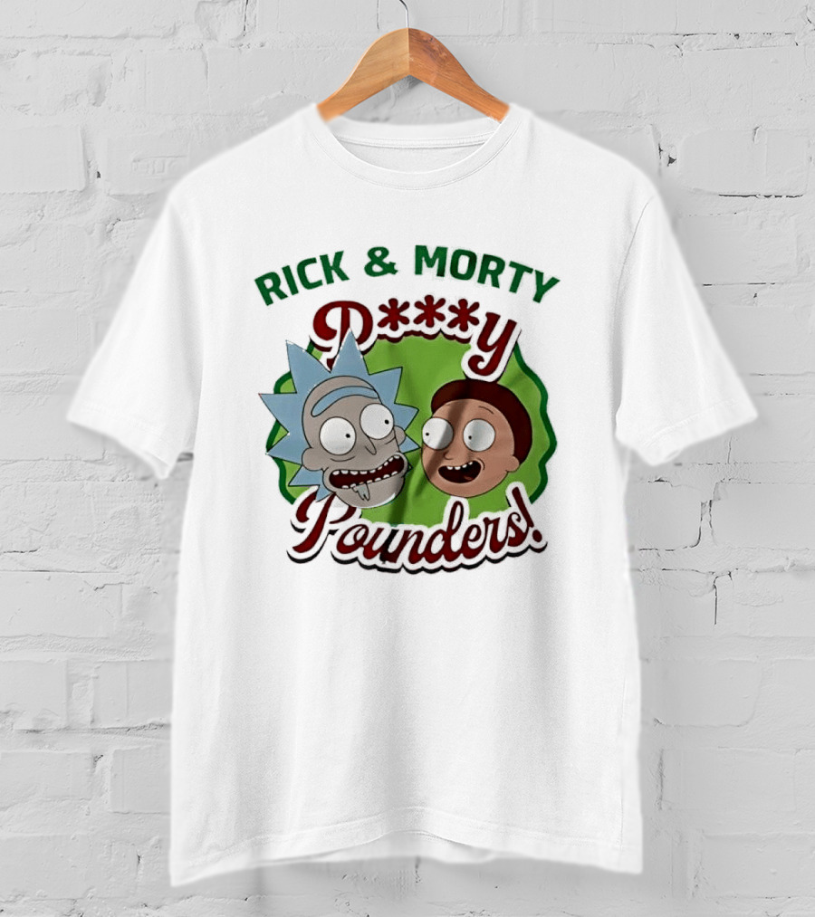 Rick And Morty P<strong></strong>y Pounders Cartoon Characters Green Portal T-Shirt