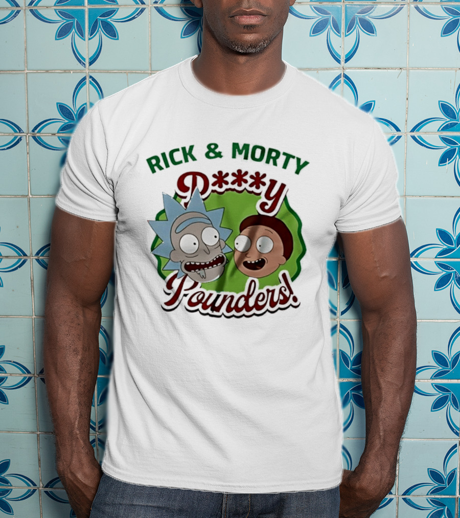 Rick And Morty P<strong></strong>y Pounders Cartoon Characters Green Portal T-Shirt