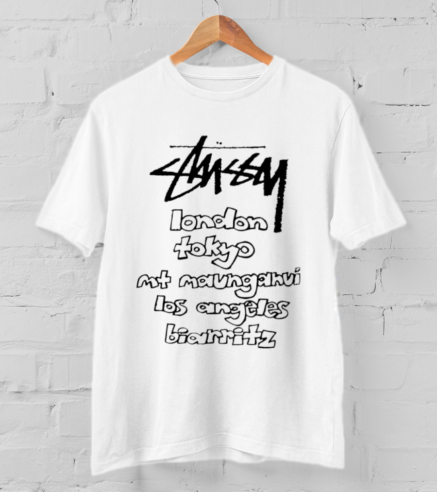 Stussy London Tokyo Mt Maunganui Los Angeles Biarritz Urban Streetwear Collection T-Shirt