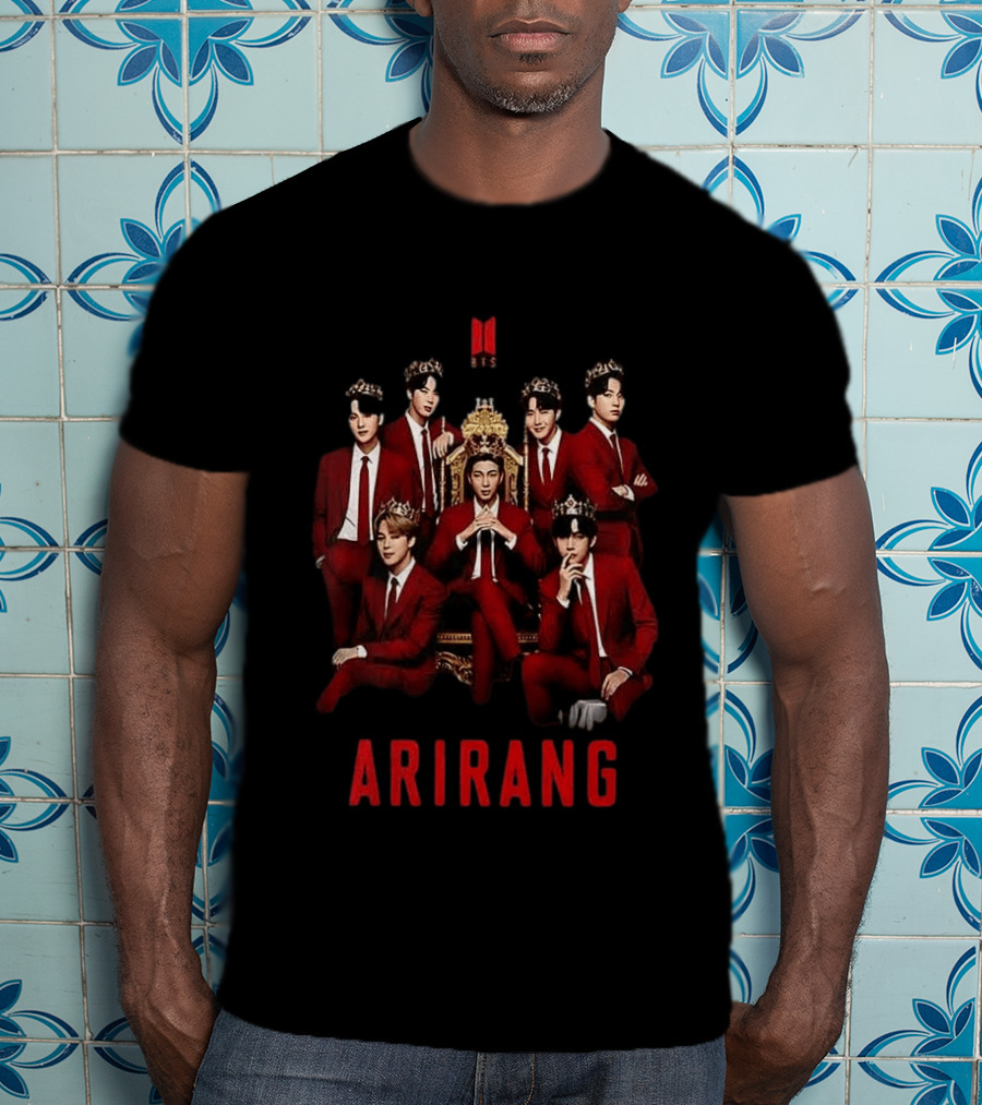 BTS World Tour 2026 Arirang Red Suits And Crowns T-Shirt