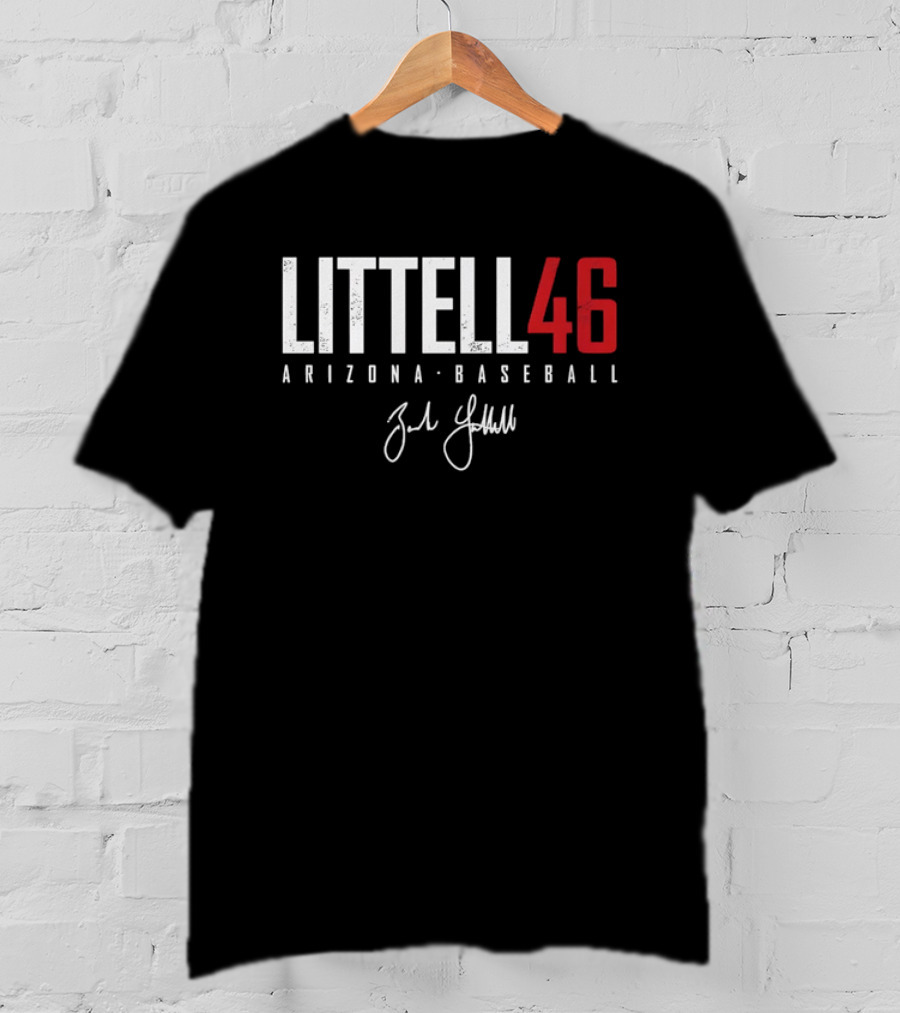 Arizona Baseball Littell 46 Zack Distressed T-Shirt