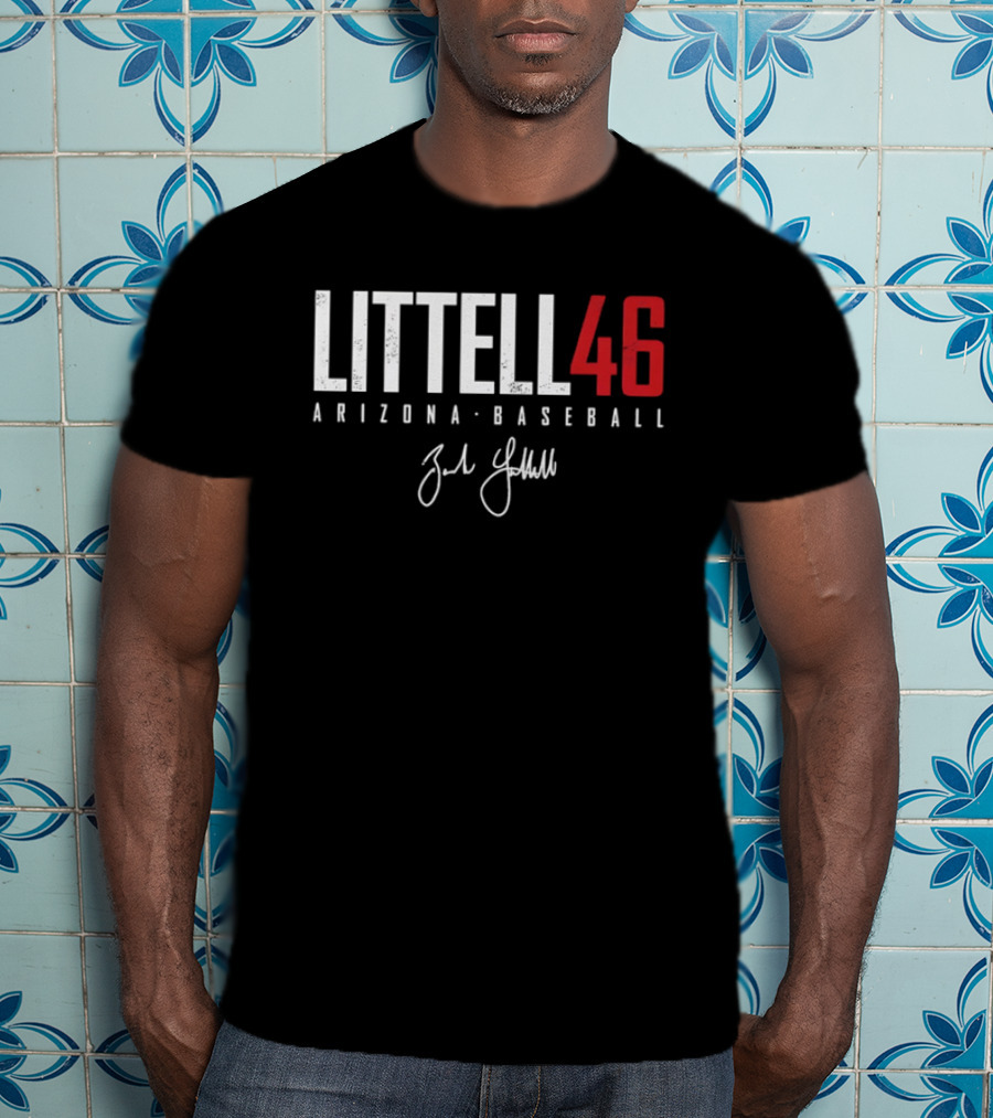 Arizona Baseball Littell 46 Zack Distressed T-Shirt