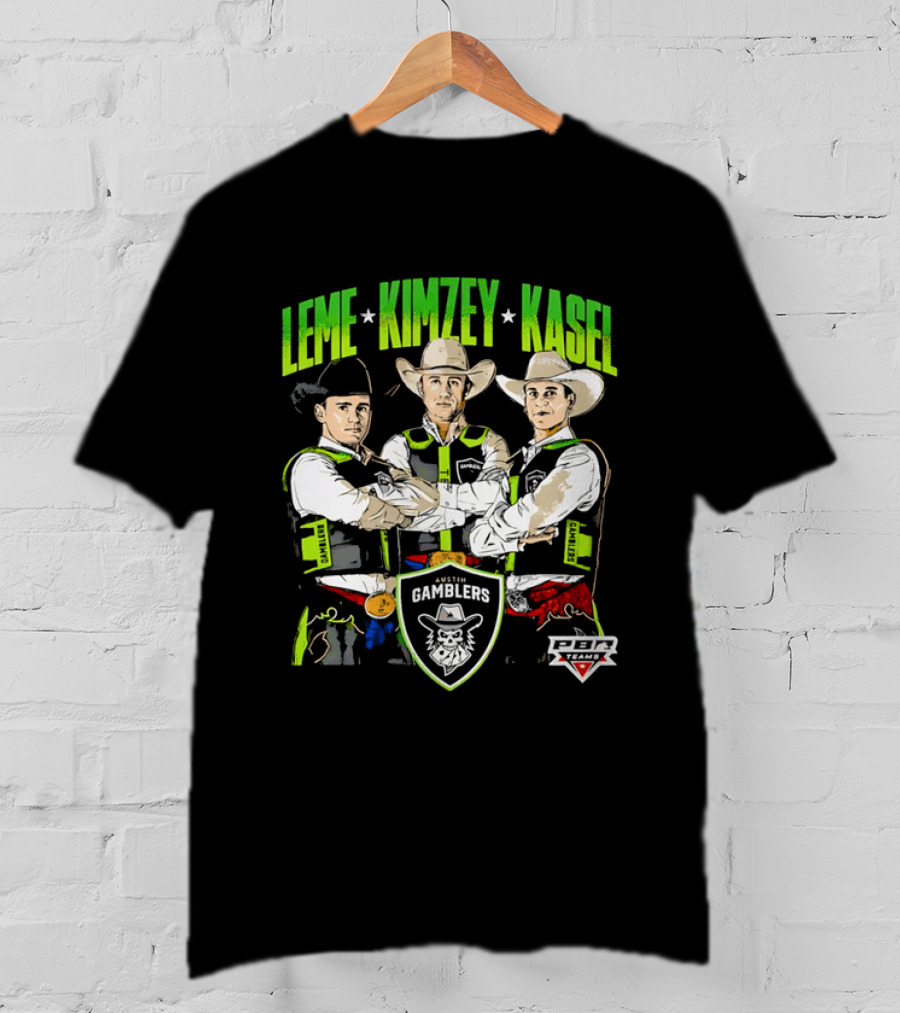 Austin Gamblers PBR Team Leme Kimzey Kasel Bull Riders T-Shirt