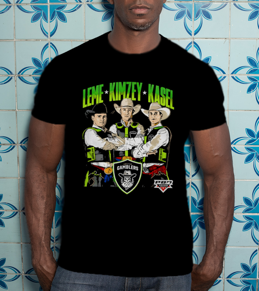 Austin Gamblers PBR Team Leme Kimzey Kasel Bull Riders T-Shirt