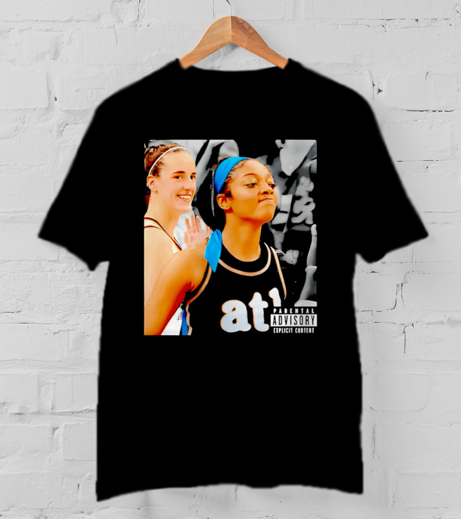 Caitlin Clark Angel Reese Memorable Moment Parental Advisory Explicit Content T-Shirt