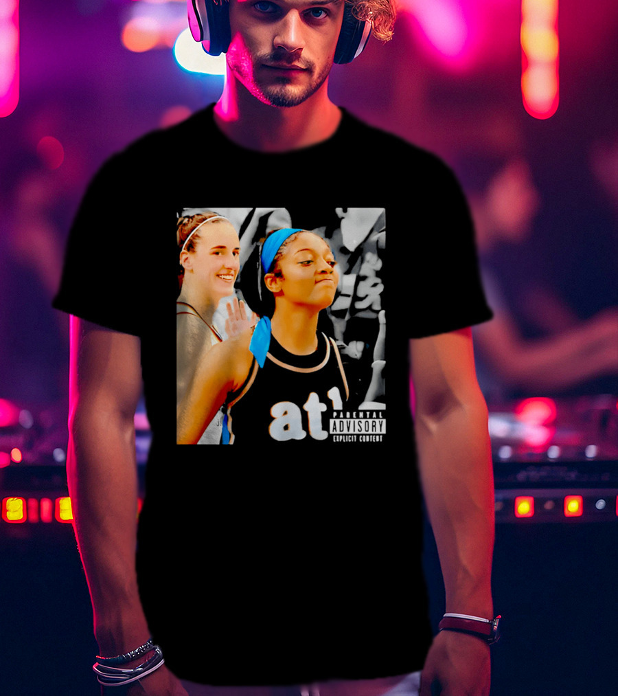 Caitlin Clark Angel Reese Memorable Moment Parental Advisory Explicit Content T-Shirt