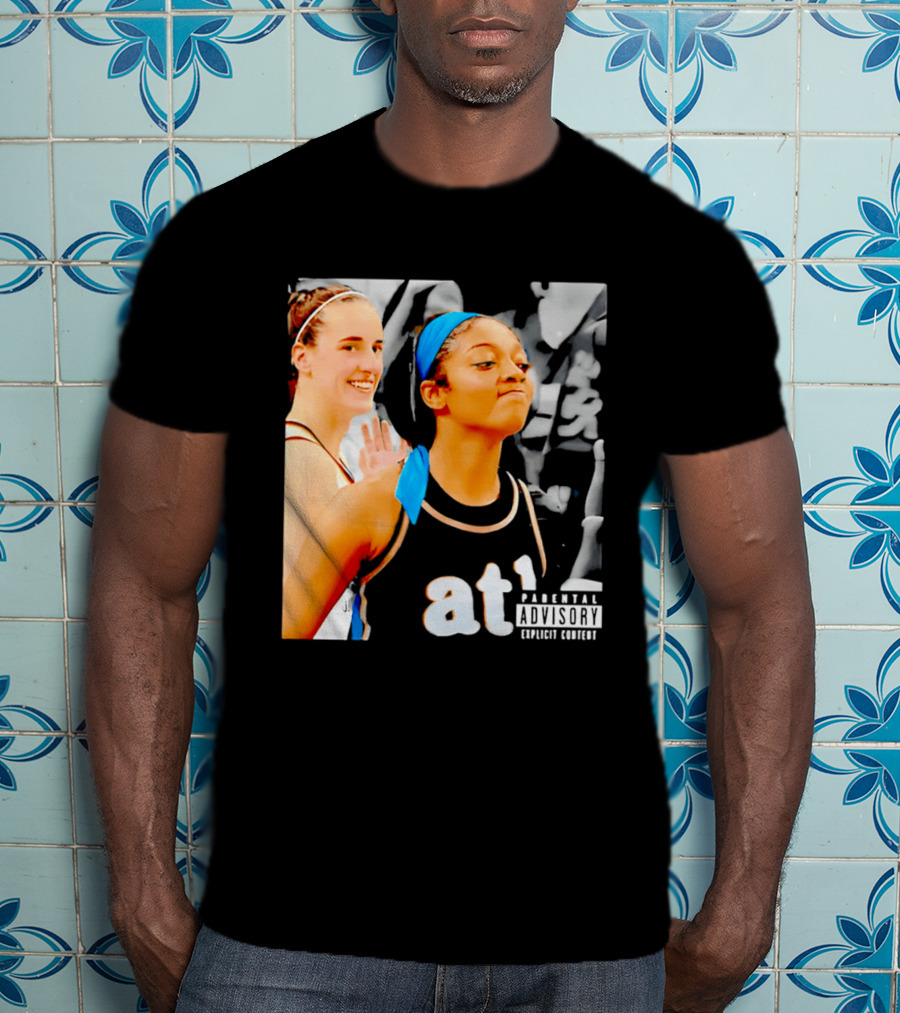 Caitlin Clark Angel Reese Memorable Moment Parental Advisory Explicit Content T-Shirt