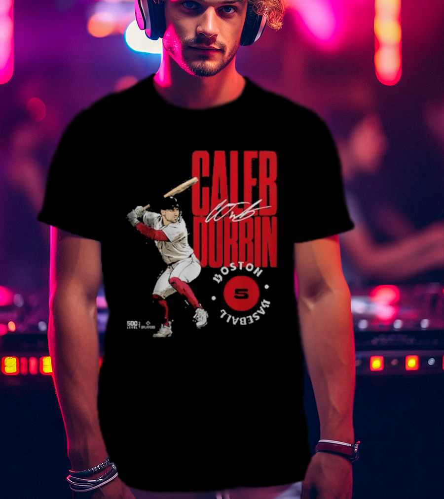 Caleb Durbin Boston Baseball Stamp Number 5 T-Shirt