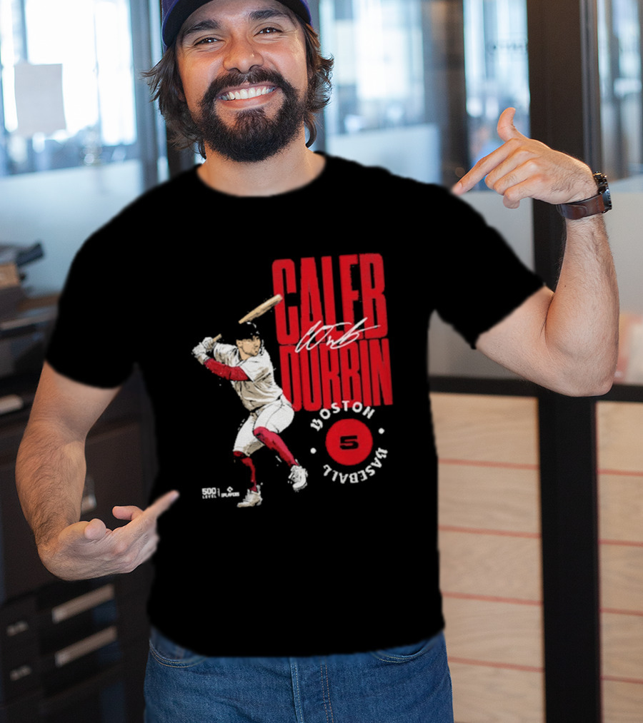 Caleb Durbin Boston Baseball Stamp Number 5 T-Shirt