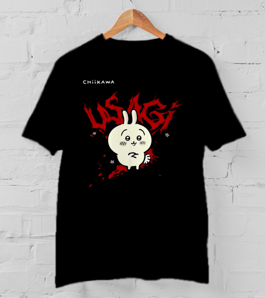 Chiikawa Usagi Kawaii Anime Red T-Shirt