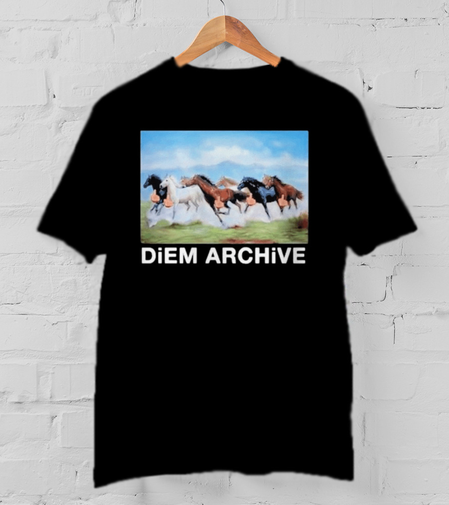 Diem Archive Running Horses Iconic Bet On A Horse T-Shirt