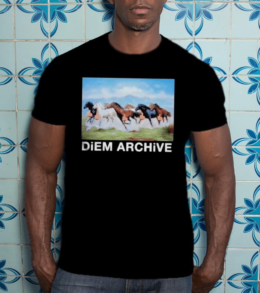 Diem Archive Running Horses Iconic Bet On A Horse T-Shirt