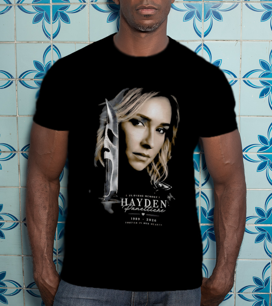 In Loving Memory Hayden Panettiere Forever In Our Hearts 1989 2026 Woman Knife Ghostface T-Shirt