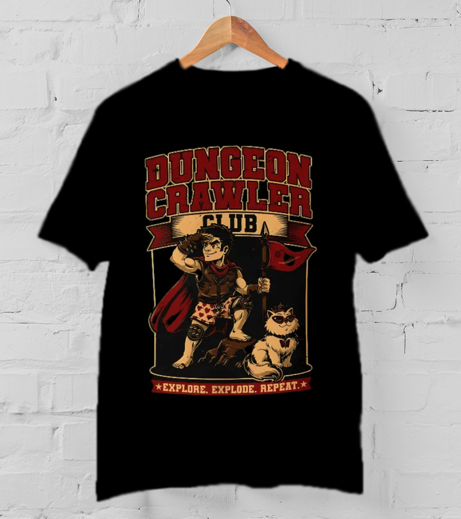 Dungeon Crawler Club Explore Explode Repeat Dungeon Crawler Carl Adventure T-Shirt