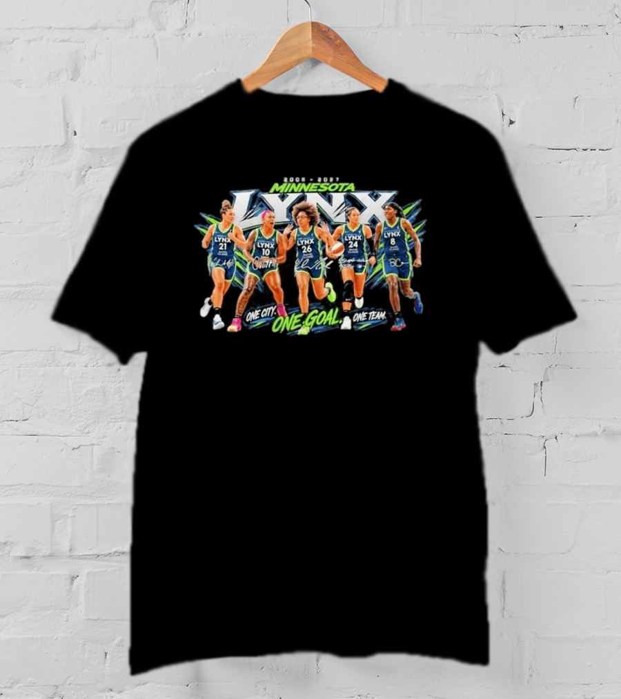 Minnesota Lynx One City One Goal One Team Signatures T-Shirt