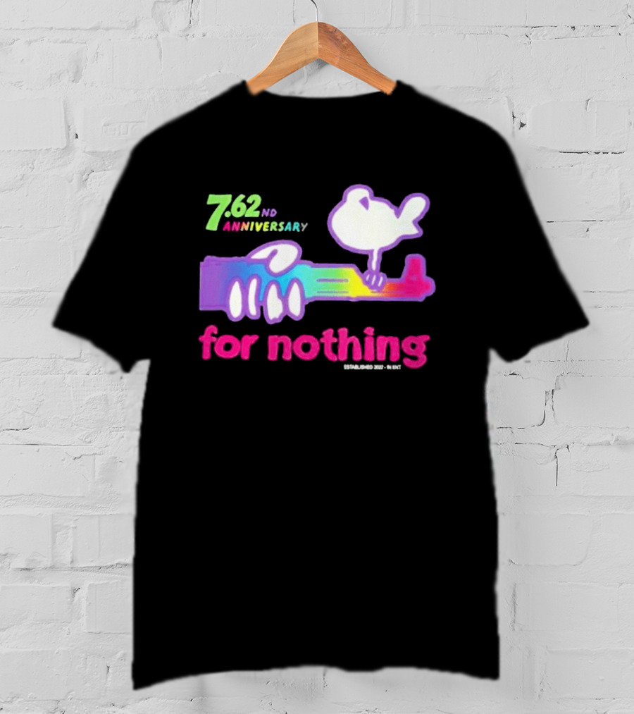 7.62nd Anniversary For Nothing Rainbow Dove Peacemaker T-Shirt