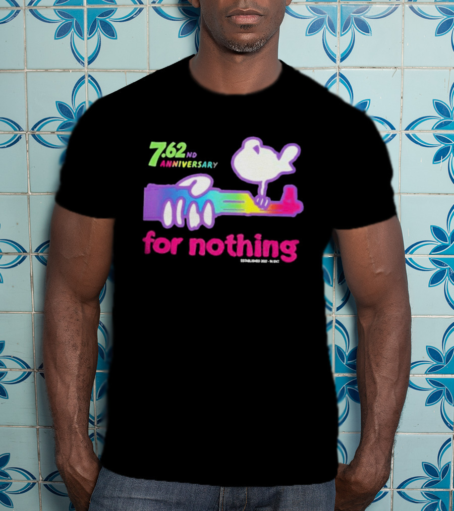7.62nd Anniversary For Nothing Rainbow Dove Peacemaker T-Shirt