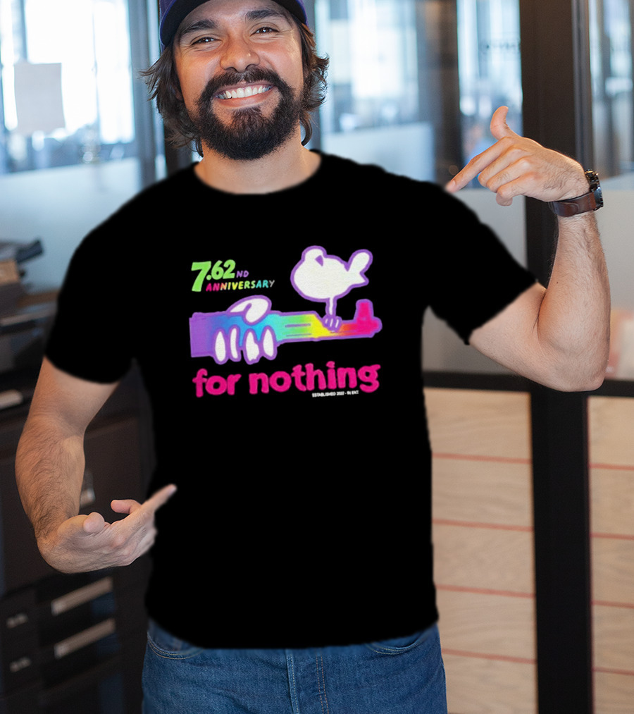 7.62nd Anniversary For Nothing Rainbow Dove Peacemaker T-Shirt