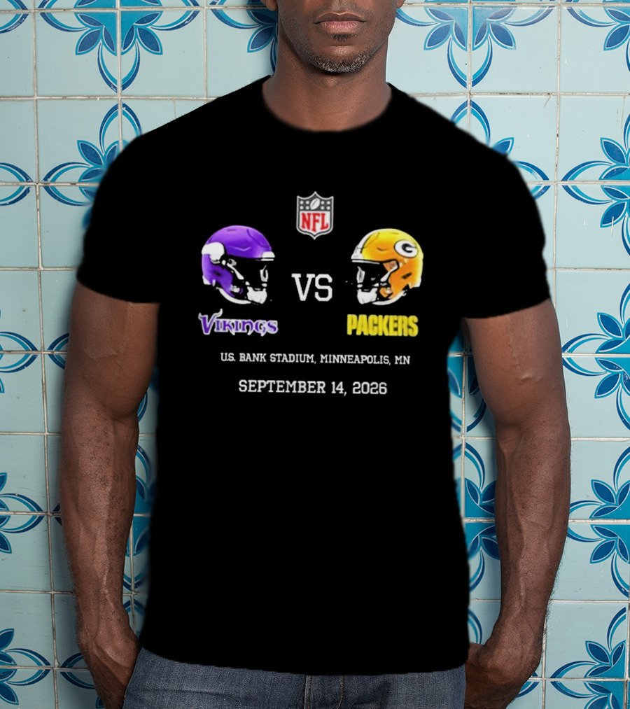 Green Bay Packers Vs Minnesota Vikings NFL September 14 2023 US Bank Stadium Minneapolis MN T-Shirt