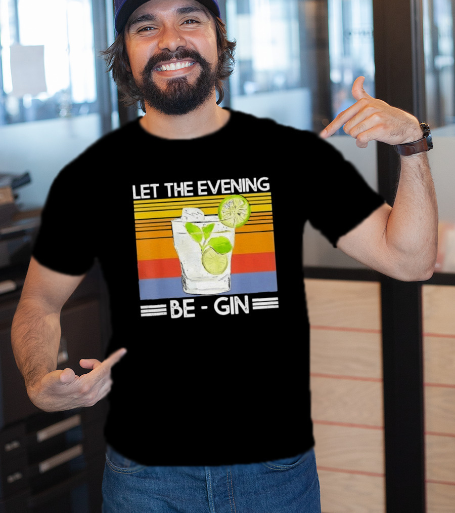 Let The Evening Be Gin Lime Mint Sunset T-Shirt