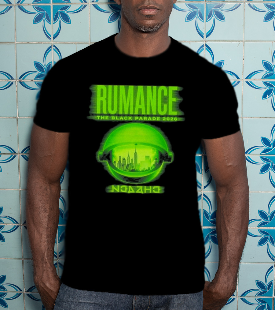RUMANCE The Black Parade 2026 Neon Cityscape T-Shirt