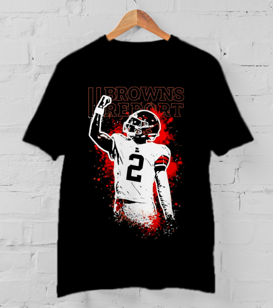 Shedeur Sanders Perfect Timing 2 Browns Report Cleveland Browns T-Shirt