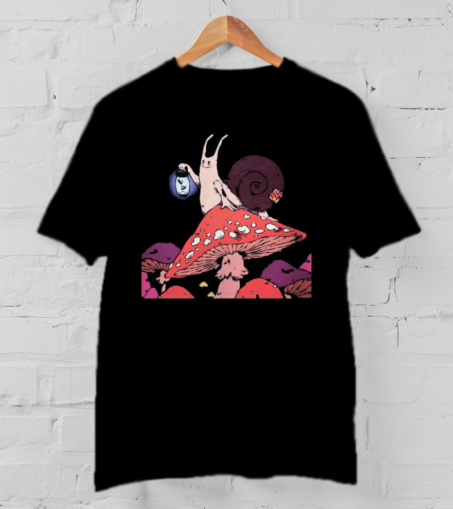 Steady Hands Snail Lantern On Giant Mushroom T-Shirt