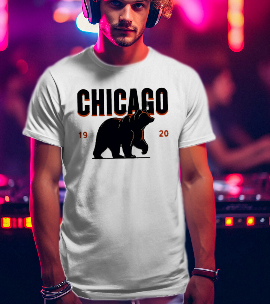 Chicago Bears 1920 Walking Grizzly Orange T-Shirt