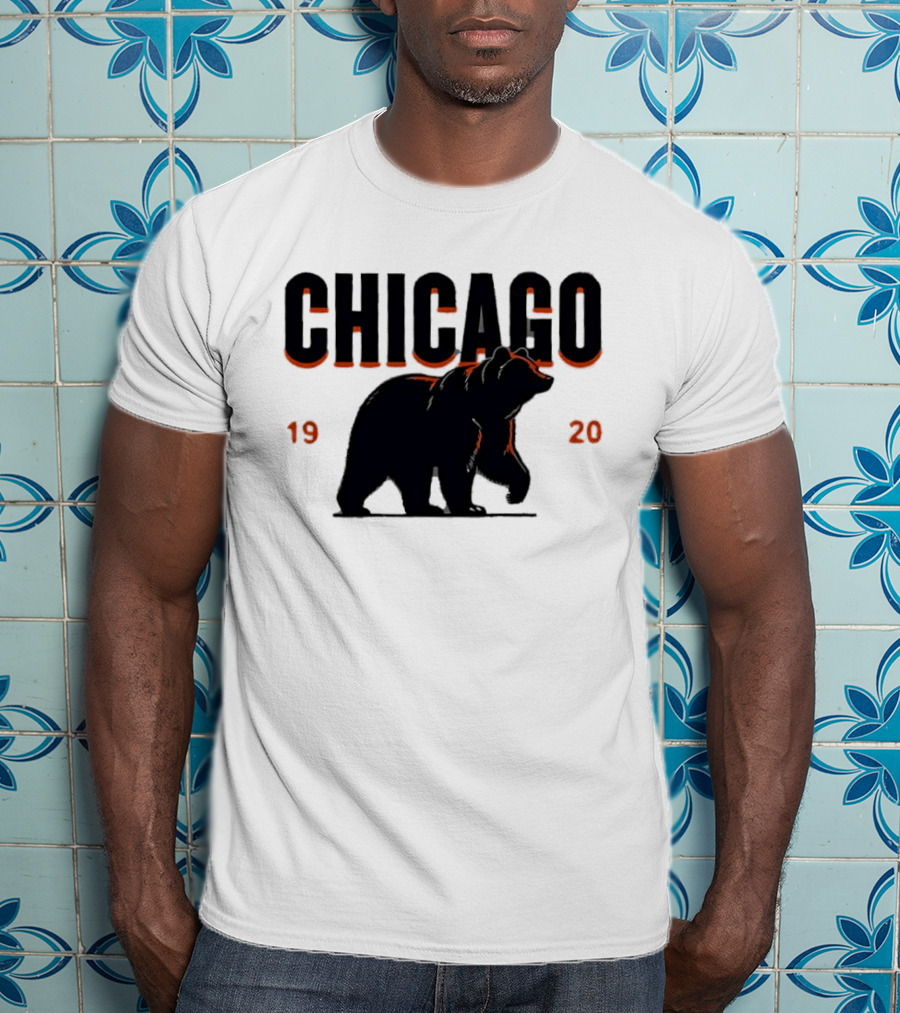 Chicago Bears 1920 Walking Grizzly Orange T-Shirt