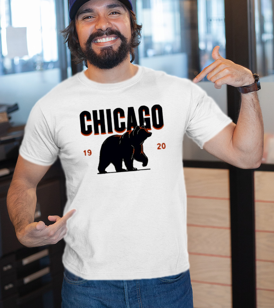 Chicago Bears 1920 Walking Grizzly Orange T-Shirt