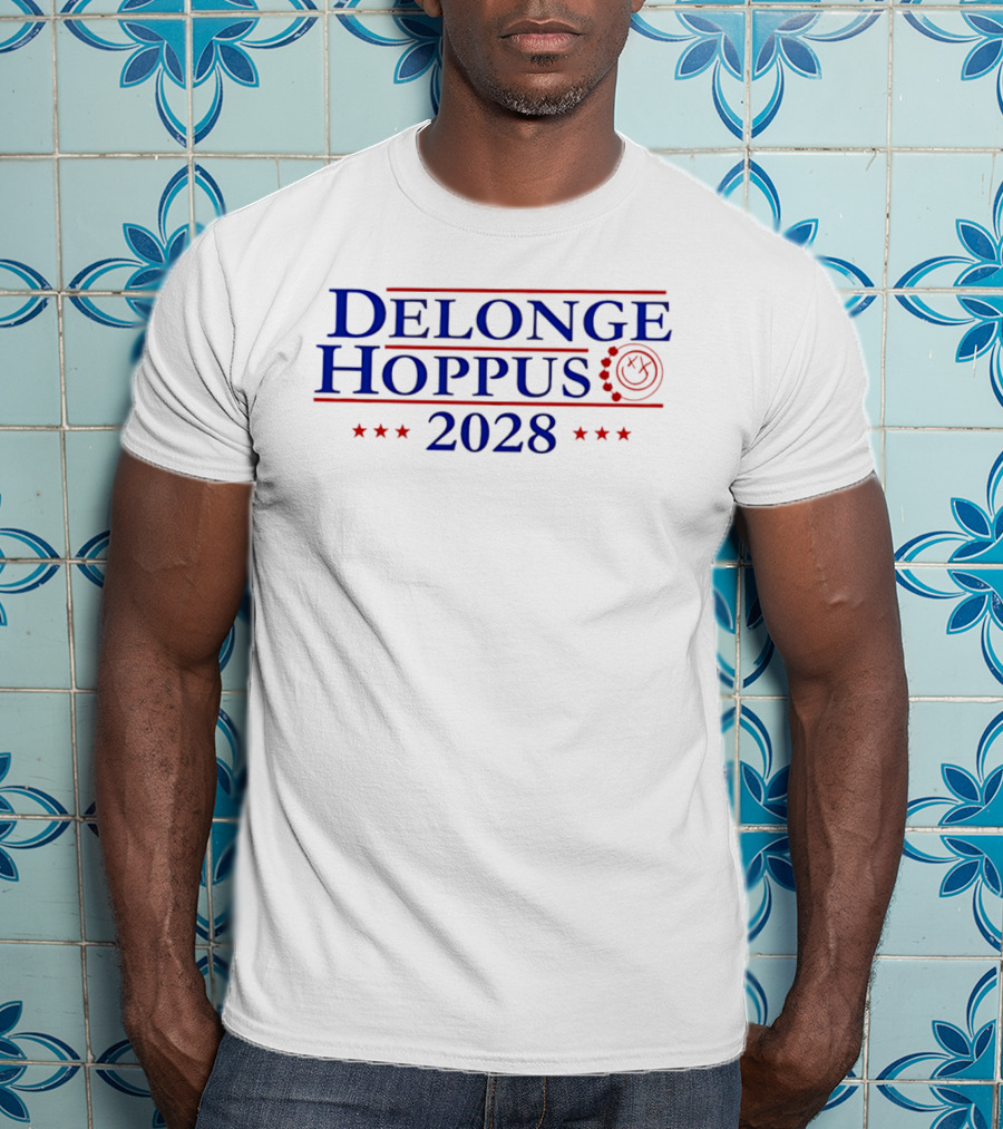 Delonge Hoppus 2028 Blink 182 Stars And Smiley Face T-Shirt