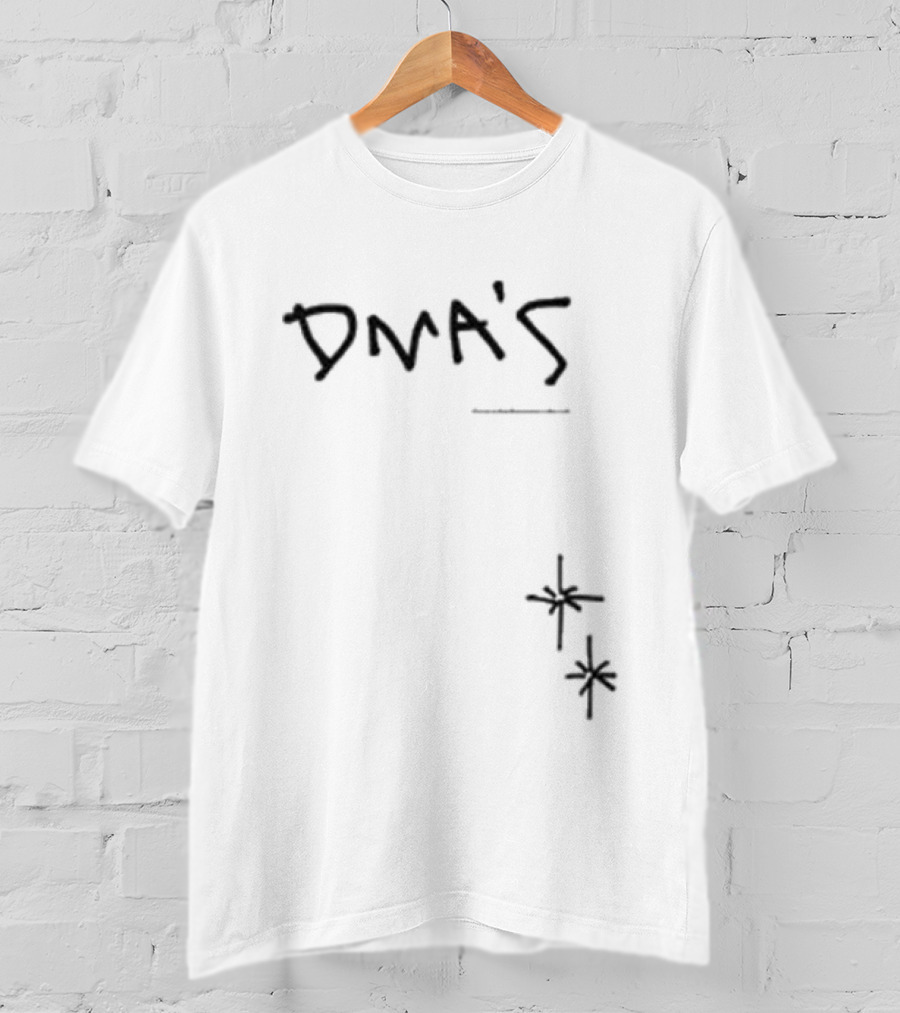 DMA'S Minimalist Album Art Tracklist With Distinctive Cross T-Shirt
