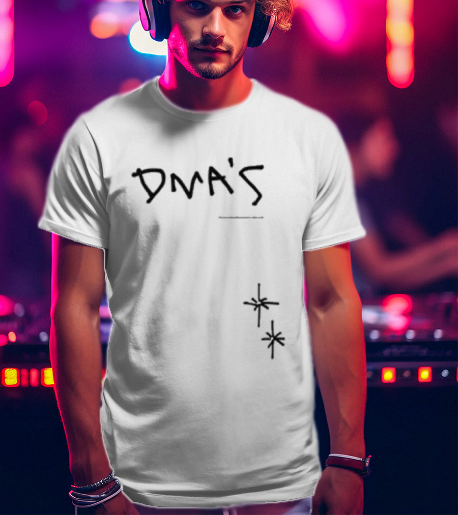 DMA'S Minimalist Album Art Tracklist With Distinctive Cross T-Shirt