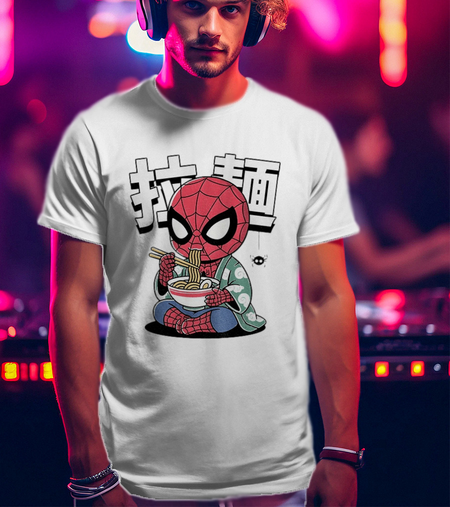 Spider Man Ramen Noodles Kanji Spideramen T-Shirt