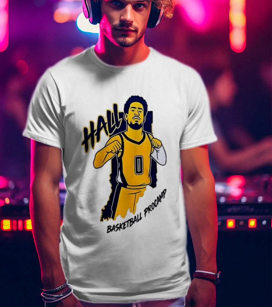 Indiana Pacers Haliburton Hall 0 Basketball Procamp T-Shirt