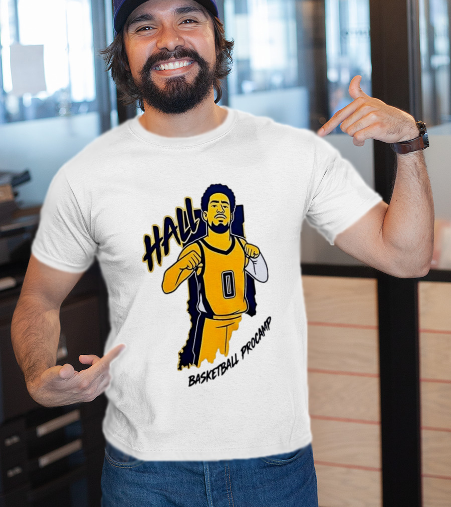 Indiana Pacers Haliburton Hall 0 Basketball Procamp T-Shirt