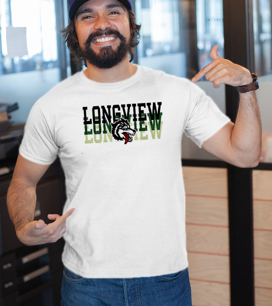 Longview Once A Lobo Always A Lobo Green Wolf Head T-Shirt